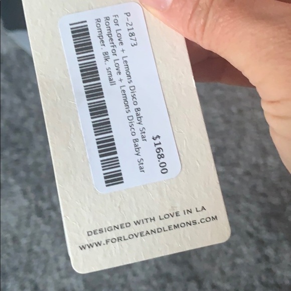 NWT for love and lemons black w gold star romper - Picture 5 of 5